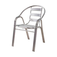 Chaises empilées en acier inoxydable tube d'aluminium tables de restaurant de plage et chaises de mariage chaises de loisirs de cour de balcon extérieur