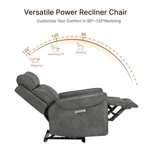 <span class=keywords><strong>Fauteuil</strong></span> inclinable en cuir pour camping-car, avec port USB et alimentation électrique, idéal pour home cinéma et chambre à coucher - Product Image 4