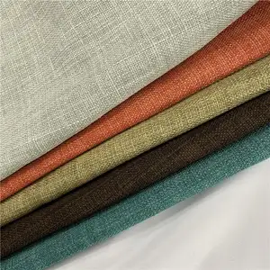 Tissu en lin pur 100% coton, étoffe douce au toucher, vert, noir, bleu foncé, à utiliser pour canapé, usine