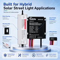 Contrôleur de charge solaire intelligent AC/DC avec MPPT 1280-AC-2.4G 12V 15A 80W avec capteur de lumière intégré
