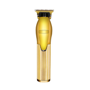 Tondeuse à cheveux sans fil dorée rechargeable par USB avec lame en T affûtée et peignes limiteurs pour usage professionnel et domestique - Product Image 2