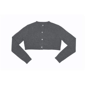 Cárdigan de moda para mujer personalizado OEM fino 100% lana merina Tejido estilo chino ajuste suelto manga larga cuello redondo - Product Image 2