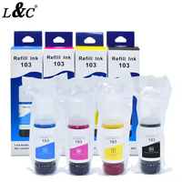 103 Premium Compatible Water Based Bulk Inkjet Ink Encre Tinta Botol Isi Ulang Tinta Dye untuk Printer Epson L1110 L3110 L3150 L3151