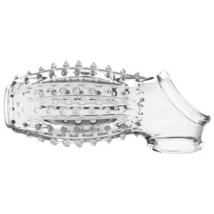 Assassin Wolf Fang <b>TPE</b> Penis Ring Transparent Black Manual Control Adult Use - Product Image 3