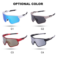 Lunettes de soleil polarisées une pièce TR90 oversize pour cyclisme lunettes de soleil UV400 vente en gros de lunettes de sport coupe-vent unisexe pour hommes et femmes