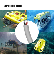 Kabel Robot Kolam Renang Grosir 2x14AWG+2x22AWG Tembaga Berlapis Timah Terpilin Tanpa Daya Apung Kabel Laut Mengambang Bawah Air