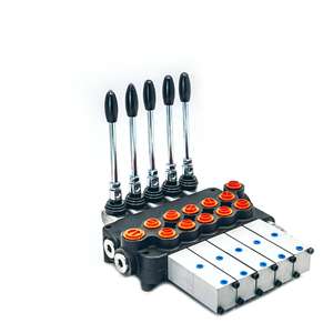 P80วาล์วควบคุมทิศทางไฮดรอลิกไฮดรอลิกโมโนบล็อคแบบแมนนวล5ส่วนสำหรับรถดัมพ์ที่มีการรับประกัน1ปี - Product Image 3