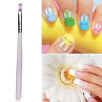 Pinceau blanc pour nail art, gel UV, peinture, dessin, dégradé, stylo à ongles pour accessoires de manucure DIY