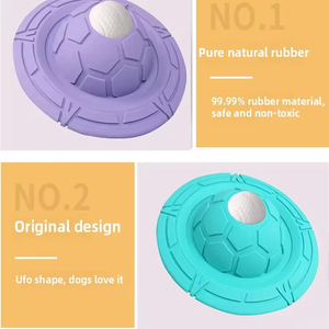 Disque volant interactif en caoutchouc pour l'entraînement, jouet pour chien durable d'extérieur, boule rebondissante magique de décompression, jouet UFO - Product Image 6