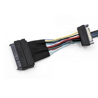 Cable SSD de 2 a 2 pulgadas con alimentación SATA U.2 NVMe PCIe SFF8643 a SFF8639 Cable MiniSAS HD de 0,6 M