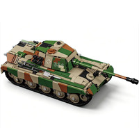 Char lourd allemand King Tiger de la Seconde Guerre mondiale, blocs de construction en plastique ABS, modèle éducatif STEM sur l'histoire militaire, jouet de construction