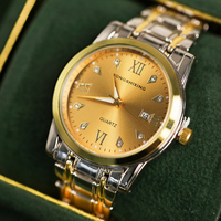 Montre ronde en or CILOA pour homme, personnalisable, marque authentique, montre à quartz étanche de haute qualité avec calendrier 2026.
