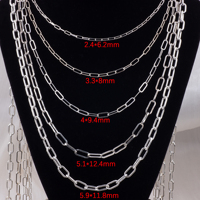 Épais 925 argent Sterling aplati trombone chaîne grosse chaîne de câble allongée rouleau pour collier à faire soi-même Bracelet fabrication de bijoux
