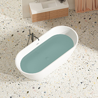 Baignoires d'angle autoportantes de luxe CE CUPC 1,7 m en acrylique blanc, grand format, pour salle de bain intérieure