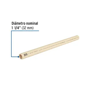 Scatola con 5 unità di tubi idraulici CPVC 1-1-4 RD 11, 3m, 1,5kg, FOSET - Product Image 2