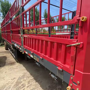 Remolque para Ganado de 80-100 Toneladas, Remolque de 3 Ejes para Transporte de Animales, Caña de Azúcar y Carga, Semirremolque con Barandas - Product Image 4