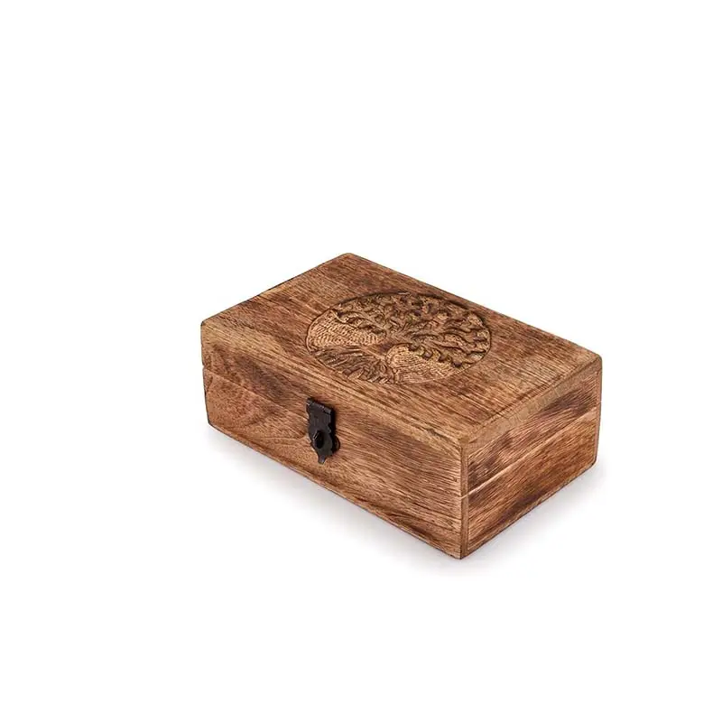 수제 나무 생명 조각 아름답게 유품 상자 보석 주최자 남성과 여성을위한 독특한 선물 아이디어