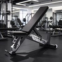 Banc pliable multifonctionnel REYK au design moderne, en acier et cuir, réglable, pour la salle de sport et la maison, durable, modèle unisexe