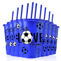 Gobelet de fête en gros personnalisé avec logo, 24 oz, transparent, réutilisable, sans BPA, en PP, avec couvercles et pailles, anti-fuite