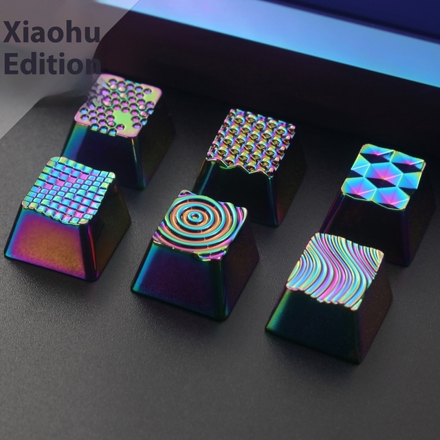 Directional Keys, Metal Personalized Keycaps, Retro and Simple CNC Aluminum Alloy Keycaps, Mechanical Keyboard