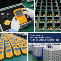 Detektor Gas portabel, IP67 detektor Gas portabel tahan air, CH4 O2 CO H2S, detektor gas Multi 4 dalam 1, alarm Gas