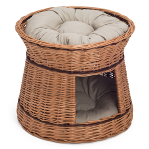 JY Otros Accesorios Cama de Mimbre para Gato Humano, Cama Ortopédica para Perros, Colchoneta Impermeable de Madera Mecedora, Camas para Mascotas - Product Image 1