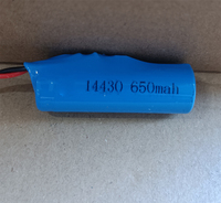 Batterie Li-ion rechargeable 3,7 V ICR 14430 650 mAh pour rasoir, appareil de beauté, brosse à dents électrique ICR14430
