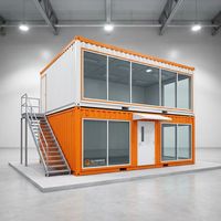 Conteneur maritime de luxe modifié sur mesure, espace commercial modulaire à double étage entièrement mobilier, pour livraison et utilisation en centre commercial moderne