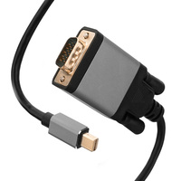 Câble Mini DP mâle vers VGA mâle prenant en charge la résolution vidéo 1080p