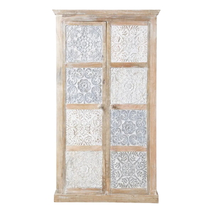 ตู้เก็บของห้องนอนทำด้วยมือสไตล์อินเดียเฟอร์นิเจอร์ไม้มะม่วงเนื้อแข็งแกะสลักด้วยมือตู้เสื้อผ้าไม้มะม่วงคุณภาพสูง - Product Image 1