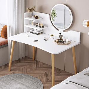 Lighted Mirror Makeup <strong>Dressing</strong> Vanity <strong>Table</strong> with Drawers Design Household Bedroom Crystal Luxury Custom Logo Bedroom Furniture - Product Image 6