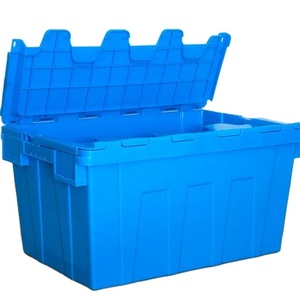 hebei factory custom design blue square plastic logistics turnover box