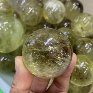 Esfera de citrino de color natural, esfera de citrino pulido de cristal Reiki de alta calidad para regalo de decoración para Navidad - Product Image 2