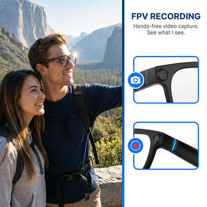 แว่นตาอัจฉริยะ Miccell PAG06 พร้อมกล้อง HD 1300W บันทึกวิดีโอแบบ FPV และแปล<span class=keywords><strong>ภาษา</strong></span>ด้วย AI แบบเรียลไทม์ สำหรับ<span class=keywords><strong>การ</strong></span>เดินทาง ธุรกิจ และกิจกรรมกลางแจ้ง - Product Image 4