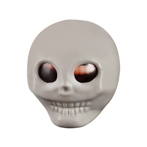 Pelota Antiestrés de Calavera de Halloween con Lombrices que Salen, Juguete Blandito de Broma para Aliviar el Estrés con Bolas de Agua de Plástico - Product Image 5