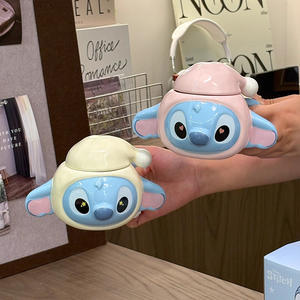 <span class=keywords><strong>Taza</strong></span> de cerámica de punto <span class=keywords><strong>3D</strong></span> de dibujos animados, 380Ml, apto para microondas y lavavajillas para parejas domésticas, té y café de la tarde - Product Image 1