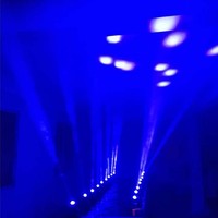 Mini lampe de scène à tête vibrante LED RGBW 10W DMX512, contrôle automatique du son, lampe de faisceau de scène, lumière à tête mobile
