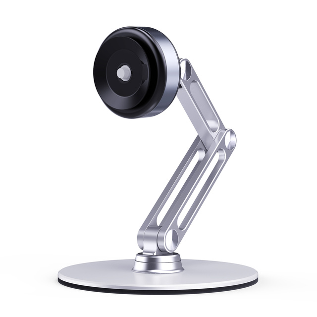 Boneruy New Design Vacuum Electric Sucker Stand Aluminum Alloy Rotatable Mobile Phone & Tablet Stand for Desk Selling