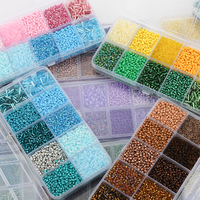 Kit de perles de verre Zhubi 10 couleurs, perles de verre cristallines changeantes de couleur pour la fabrication de bijoux, artisanat fait main, bracelet