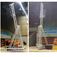 Techteam Aluminium Alloy Modular Line Array Speaker Truss Stand Tower 9.5m Kapasitas Beban 1000kg