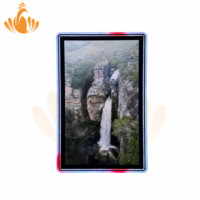 Moniteur à triple écran tactile à cadre acrylique avec lumière LED capacitive verticale de 32 pouces