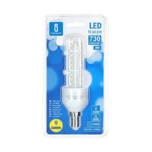 Lampadina LED 8W E14 a forma di U, ideale per risparmiare energia e fornire un'illuminazione efficiente in case e uffici. - Product Image 2