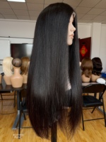 Perruque de cheveux humains vierges chinois SHY Premium, qualité salon, cheveux Remy, entièrement nouée à la main, coupe dégradée, commande en gros