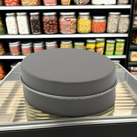 Boîte de rangement ronde en fer blanc imprimée avec couvercle pour emballage de bonbons, snacks, parfums solides et cires capillaires