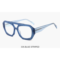 Lunettes optiques de qualité supérieure avec monture épaisse, double pont, en acétate