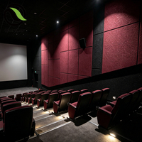 Panneau acoustique en laine de bois insonorisant QIANQIAO, ignifuge B1, à NRC élevé, pour cinéma et salle de musique