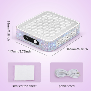 Colector de Polvo de Uñas de Lujo con Cristales y Diamantes, Aspirador de Polvo para Uñas de Gran Succión, Extractor de Polvo de Uñas Enchufable - Product Image 6