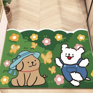 Cute Animals Doormat Rectangle Flocking Non Slip Home Entryway Mat Welcome Design - Product Image 3
