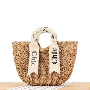Sac fourre-tout portable résistant à l'eau pour l'été, avec foulard en soie, sac en paille de papier, sac à main de vacances pour femme, vente en gros - Product Image 6