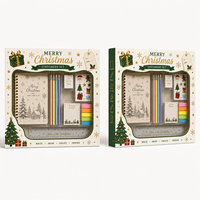 Boîte d'emballage en carton imprimé couleur 350 g/m² SBB pour papeterie de Noël, boîte en carton blanc, vente en gros